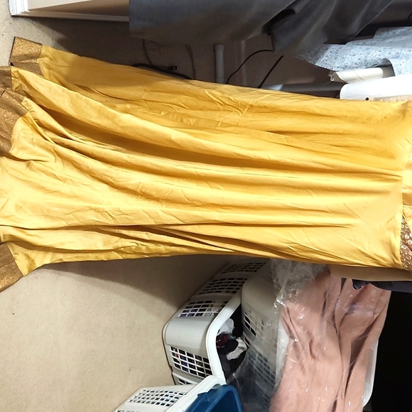 Indian Gold Anarkali XL - Picture 3 of 4